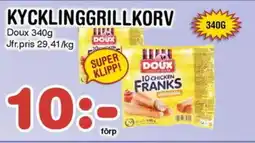 Nya Pulsen Doux Kycklinggrillkorv erbjuda