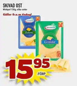 Din Mat MLEKPOL Skivad ost erbjuda