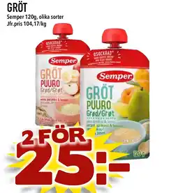 Bonum Matmarknad SEMPER Gröt erbjuda
