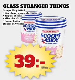 Bonum Matmarknad SCOOPS AHOY Glass stranger things erbjuda