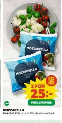 Coop MOZZARELLA erbjuda