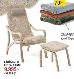 Mio FÅTÖLJ MED FOTPALL ANNE, SEK 9995 erbjuda