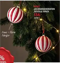 Mio JULGRANSDEKORATION JULKULA 3-PACK, SEK 134 erbjuda