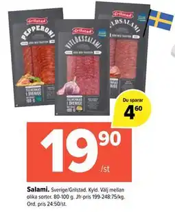 Coop Extra Salami, SEK 19.9 erbjuda