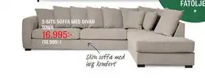 3-SITS SOFFA MED DIVAN TOWN, SEK 16995