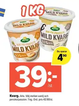 Coop Extra Kvarg, SEK 39 erbjuda