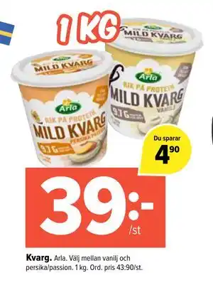 Coop Extra Kvarg, SEK 39 erbjuda