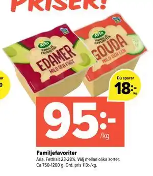 Coop Extra Familjefavoriter, SEK 95 erbjuda