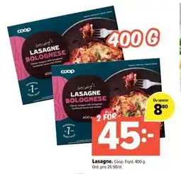 Coop Extra Lasagne, SEK 45 erbjuda