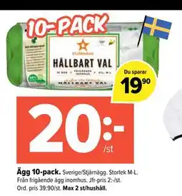 Coop Extra Ägg 10-pack, SEK 20 erbjuda