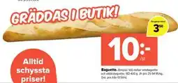 Coop Extra Baguette, SEK 10 erbjuda