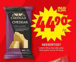 ICA Supermarket Castello Cheddar Extra Mature erbjuda