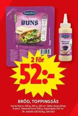 ICA Supermarket Santa Maria Bröd, Toppingsås erbjuda