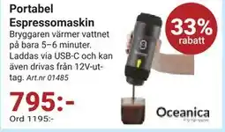 Erlandsons Brygga Portabel Espressomaskin, SEK 795 erbjuda