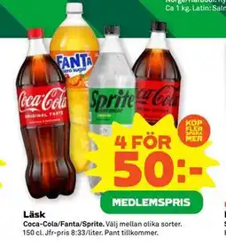 Stora Coop Läsk, Medlemspris erbjuda