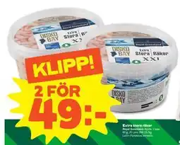 Stora Coop Extra stora räkor, SEK 49 erbjuda