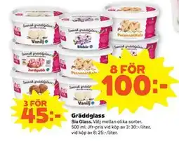 Stora Coop Gräddglass, SEK 100 erbjuda