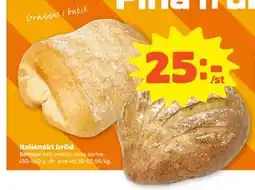 Stora Coop Italienskt bröd, SEK 25 erbjuda