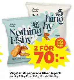 Stora Coop Vegetarisk panerade filéer 4-pack, SEK 70 erbjuda