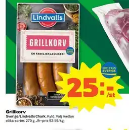 Stora Coop Grillkorv, SEK 25 erbjuda