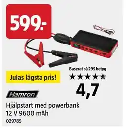 Jula Hjälpstart med powerbank 12 V 9600 mAh, SEK 599 erbjuda