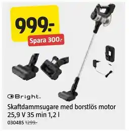 Jula Skaftdammsugare med borstlös motor 25,9 V 35 min 1,2 l, SEK 999 erbjuda