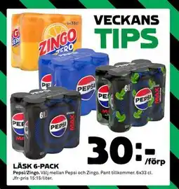 Coop LÄSK 6-PACK, SEK 30 erbjuda