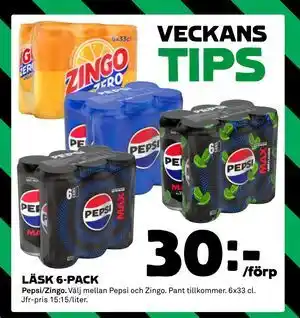 LÄSK 6-PACK, SEK 30