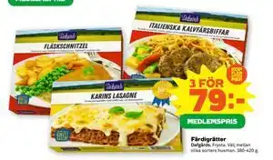 Färdigrätter, Medlemspris