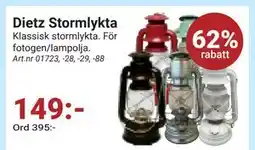 Erlandsons Brygga Dietz Stormlykta, SEK 149 erbjuda