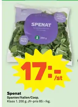 Stora Coop Spenat, SEK 17 erbjuda