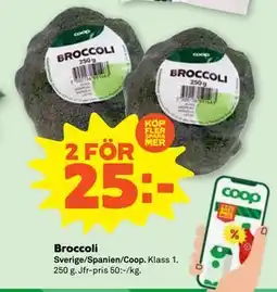 Stora Coop Broccoli, SEK 25 erbjuda