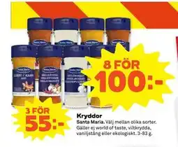 Stora Coop Kryddor, SEK 100 erbjuda