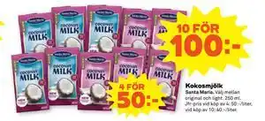 Kokosmjölk, SEK 100