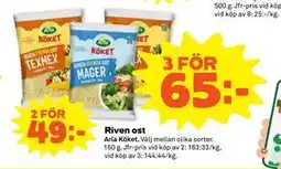 Stora Coop Riven ost, SEK 65 erbjuda