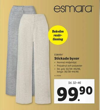 Lidl Stickade byxor erbjuda