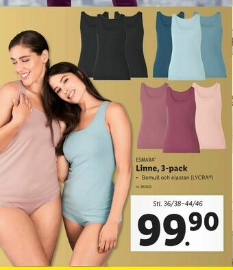 Lidl Linne, 3-pack erbjuda