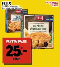 MatArket Felix frysta pajer erbjuda