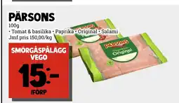 MatArket Pärsons smörgåspålägg vego erbjuda