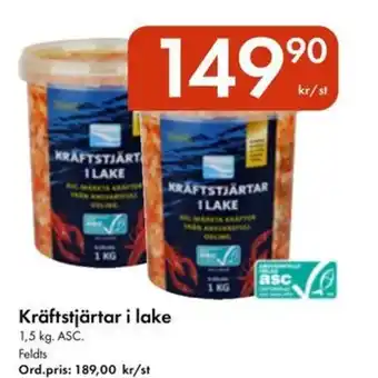 Snabbgross Kräftstjärtar i lake erbjuda
