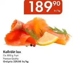 Snabbgross Kallrökt lax erbjuda