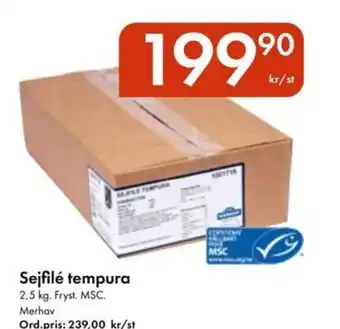 Snabbgross Sejfilé tempura erbjuda