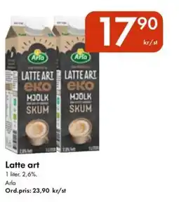 Snabbgross Latte art erbjuda