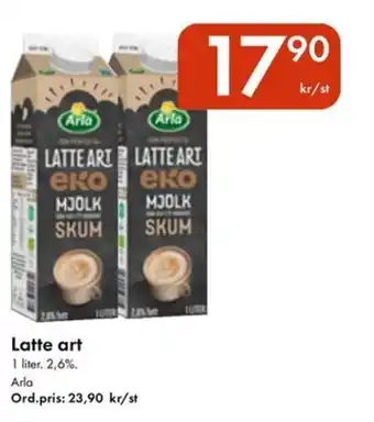 Snabbgross Latte art erbjuda