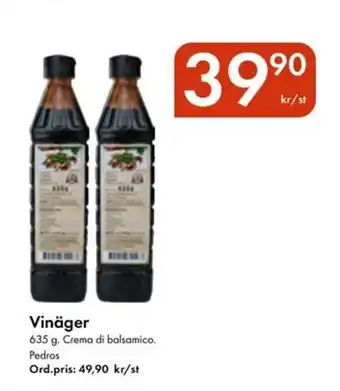 Snabbgross Vinäger erbjuda