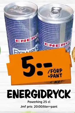 Bazaar Food market Powerking Energidryck erbjuda