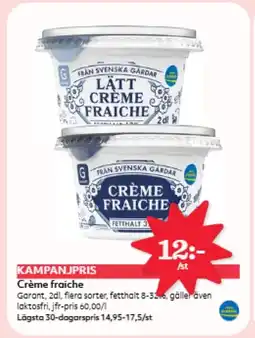 Östenssons Garant Crème fraiche erbjuda
