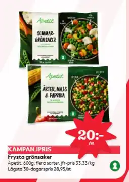 Östenssons Apetit Frysta grönsaker erbjuda