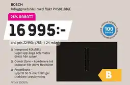 Elon BOSCH Inbyggnadshäll med fläkt PVS811B16E erbjuda