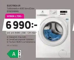 Elon ELECTROLUX Tvättmaskin 600 SensiCare EF1611N84N erbjuda